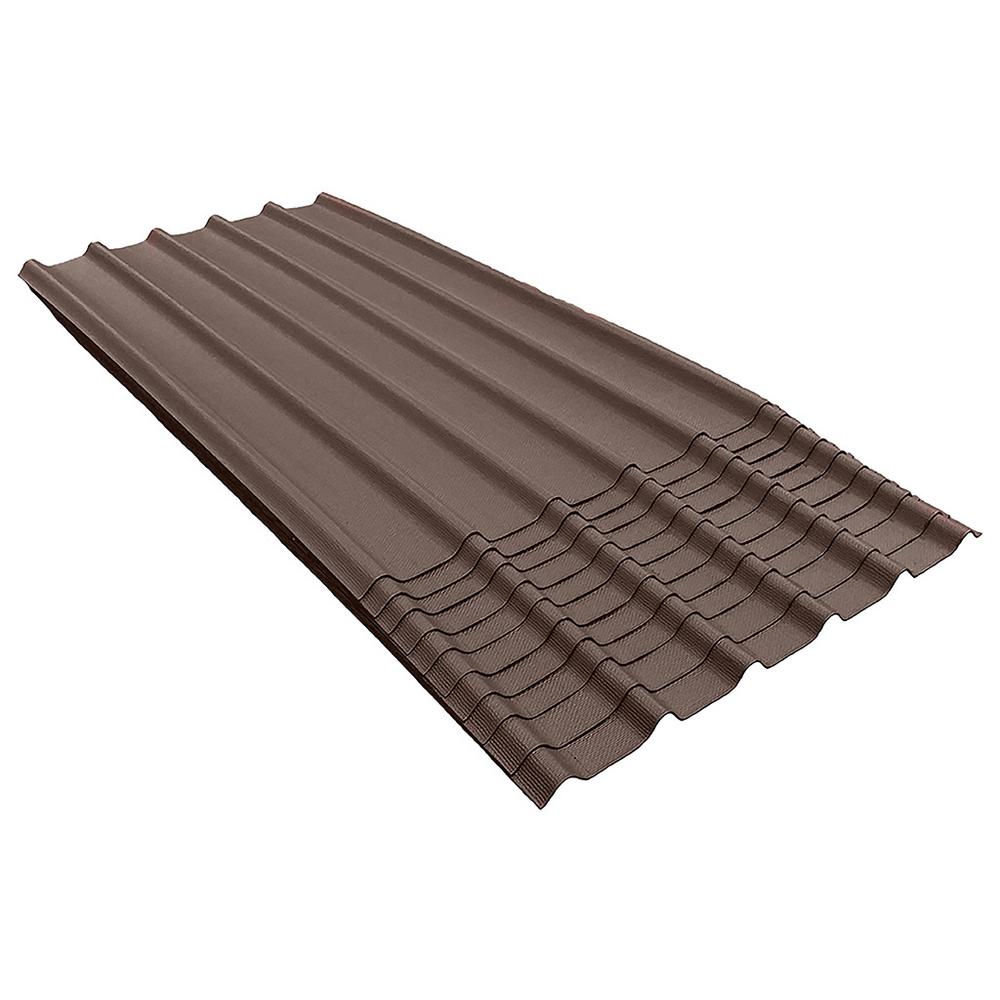 6V 6-1/2 ft. x 3.33 ft. Asphalt Roof Panel in Brown (200 sq. ft. per Bundle) (10-Pack)