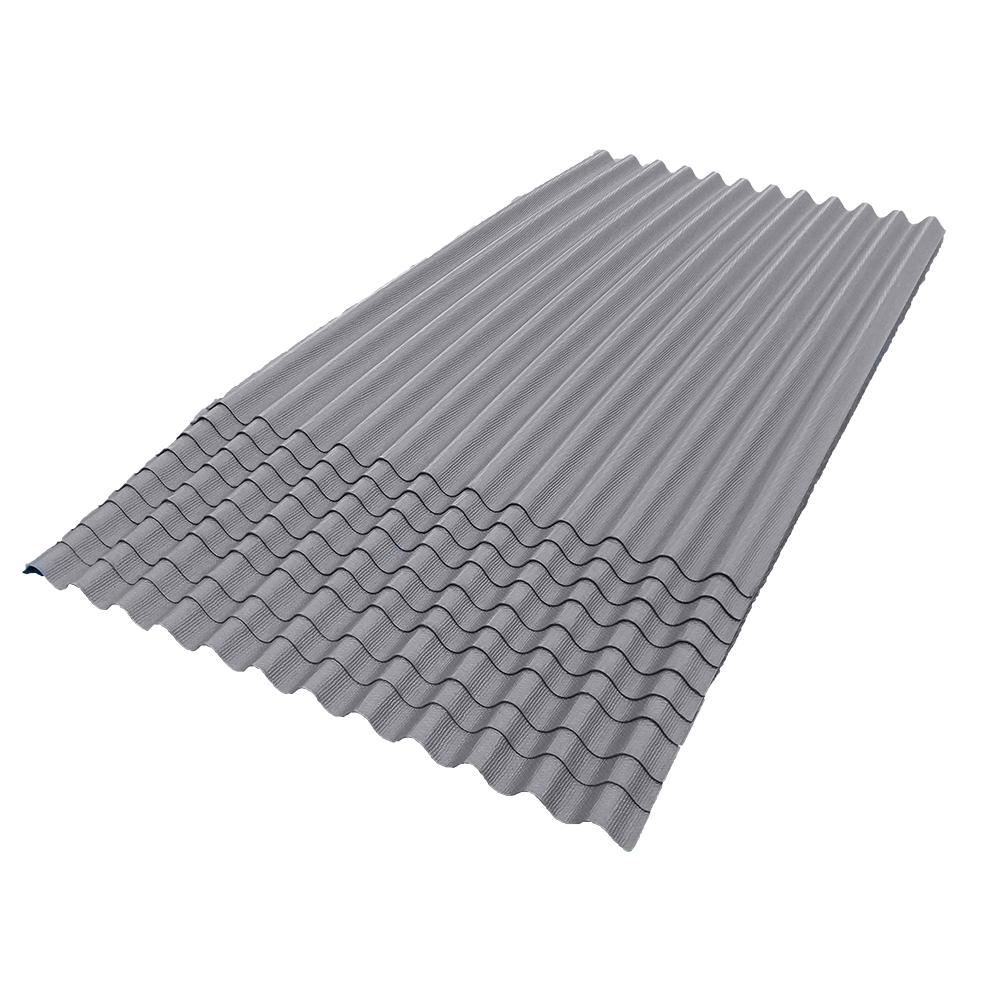 6 ft. 7 in. x 4 ft. Asphalt Corrugated Roof Panel in Gray (10-Pack)