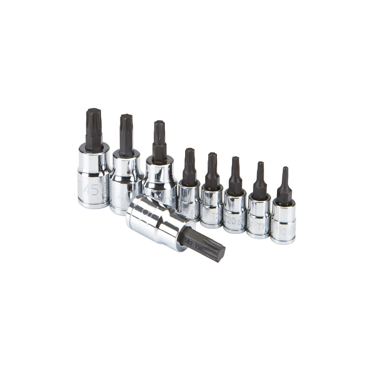 9 Pc 1/4 in. and 3/8 in. Drive Star Bit Socket Set